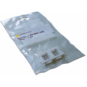 Вставка модульная на 1/2 кейстоуна в розетку LAN-MB, белая